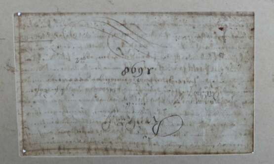 Urkunde mit Siegel dat. 1698, ''Von Gottes Gnaden Wir Eberha… - photo 2