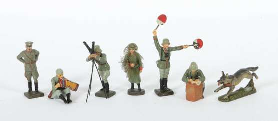 Konvolut Soldaten Elastolin und Lineol, 7,5 cm-Serie, Lineol… - photo 1