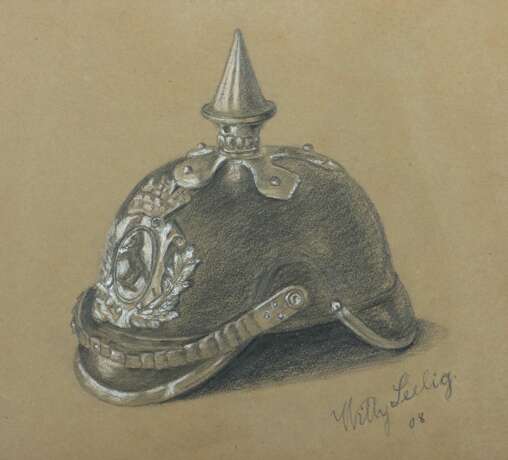 Willy Seelig Künstler des 19./20. Jh. ''Pickelhaube'', unten… - photo 1