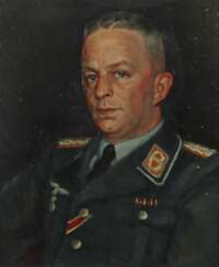Maler des 20. Jhr. ''Soldat in Uniform'', Portrait eines Gen…