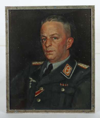 Maler des 20. Jhr. ''Soldat in Uniform'', Portrait eines Gen… - photo 2