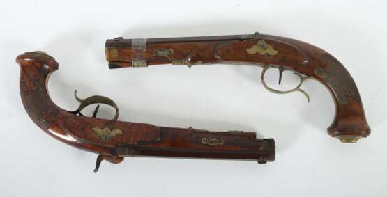 Paar Perkussionspistolen Regensburg, um 1850, Lauf bez. I. A… - photo 3