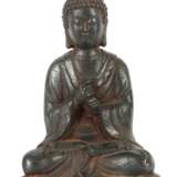 Buddha China, 19./20. Jh., Eisenguss, H: ca. 20 cm. Leicht k… - photo 1