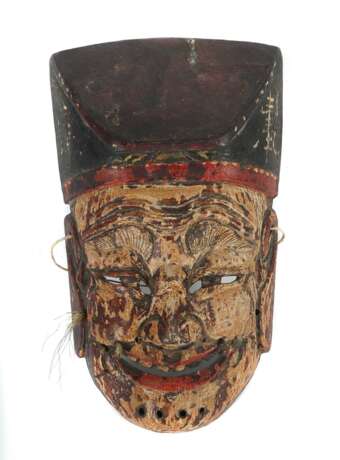 Maske eines Alten mit Kopfbedeckung China, wohl 19. Jh., Hol… - Foto 1