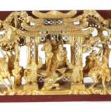 Schnitzfriespaneel China, 20. Jh., Holz geschnitzt, goldfarb… - Foto 1