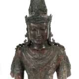 Büste einer Tara-Statue Kambodscha, wohl vor 1900, Bronze pa… - Foto 1