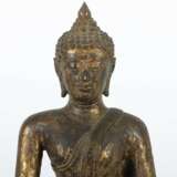 Buddha Shakyamuni Thailand, 17./18. Jh., Bronze/Vergoldungsr… - Foto 2