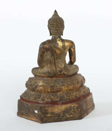 Buddha Shakyamuni Thailand, 17./18. Jh., Bronze/Vergoldungsr… - photo 4