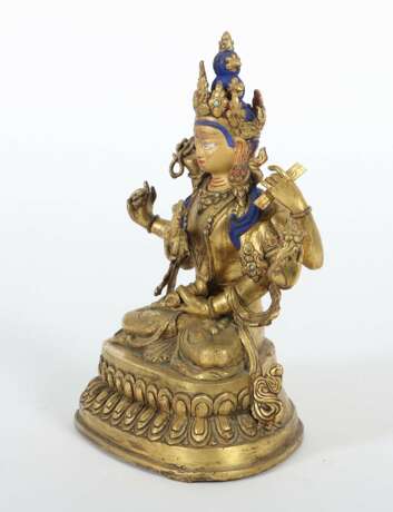 Bodhisattva Avalokiteshvara Tibet, 19. Jh., Bronze vergoldet… - photo 2