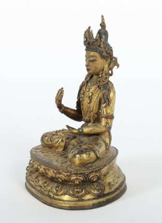 Bodhisattva Vajradhara Tibet, 17./18. Jh., Bronze vergoldet,… - фото 2