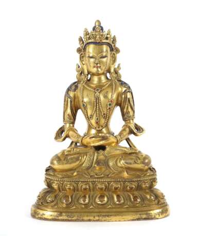 Buddha Amityus Guan Yin Bodhisattva 19. Jh., sinotibetisch,… - фото 1