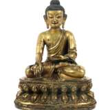 Buddha Shakyamuni 19. Jh. oder früher, sinotibetisch, Bronze… - фото 1