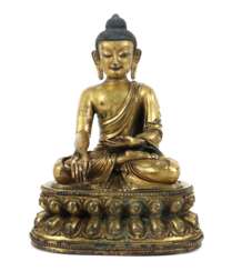Buddha Shakyamuni 19. Jh. oder früher, sinotibetisch, Bronze…