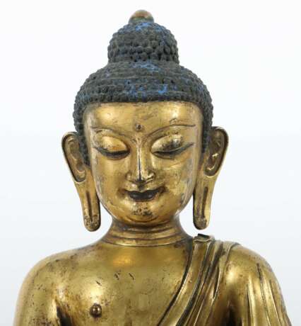 Buddha Shakyamuni 19. Jh. oder früher, sinotibetisch, Bronze… - Foto 2