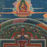 Mandala Thangka Tibet, 19./20. Jh., schönes Kolorit, HxB: ca… - Foto 3