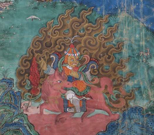 Mandala Thangka Tibet, 19./20. Jh., schönes Kolorit, HxB: ca… - Foto 6