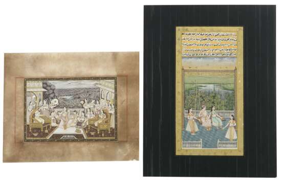 2 Buchseiten Persien, 19. Jh., Frontseite mit fein detaillie… - Foto 1