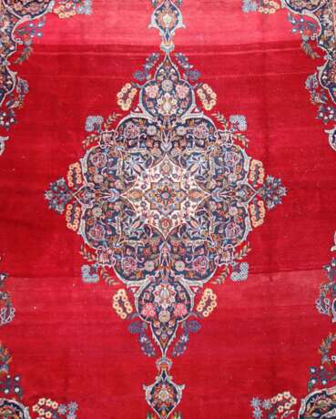 Kashan Medaillonspiegelteppich Persien, um 1970, Wolle auf B… - Foto 2