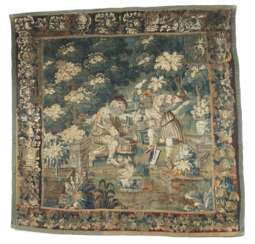 Tapisserie um 1700, wohl flämisch, Bildwirkerei in Wolle mit…
