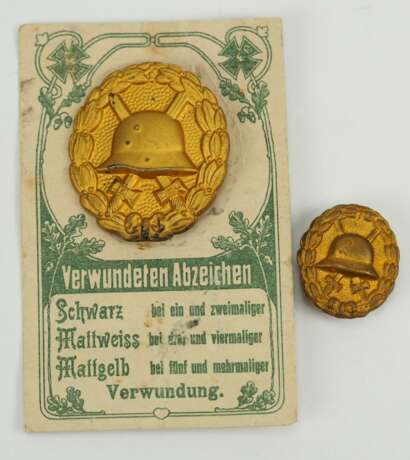 Deutsches Reich: Verwundetenabzeichen, 1918, der Armee, in Mattgelb. - photo 1