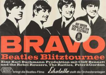 Beatles-Plakat zur BRAVO-Blitztournee in München, Essen und…
