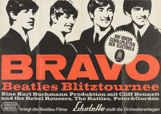 Beatles-Plakat zur BRAVO-Blitztournee in München, Essen und… - photo 1