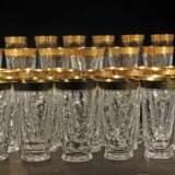 Trinkglasgarnitur mit Goldrand 20. Jh., farbloses Kristallgl… - фото 1