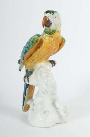 Große Tierfigur ''Papagei'' 20. Jh., rötlicher Scherben, pol… - Foto 2