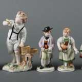 7 Ludwigsburger-Kinderfiguren nach 1948, Porzellan, glasiert… - photo 1