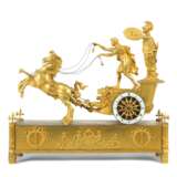 Bronze doré Figuren-Pendule mit Wagenlenker Frankreich, um 1… - Foto 1