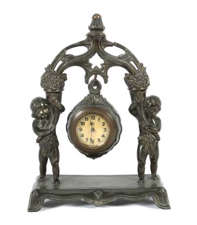 Hängende Tisch-Uhr mit figürlichem Stand um 1900, Zifferblat… - фото 1