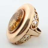 Ring mit Citrin 1960er Jahre, Gelbgold 585, ca. 16,47 g, Han… - photo 2