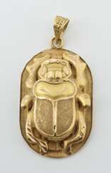 Skarabäus-Anhänger wohl Ägypten, 20. Jh., Gelbgold 750, ca.…