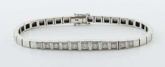 Armband mit Diamanten 20. Jh., Weißgold 750, ca. 18,2 g, sch… - Foto 1