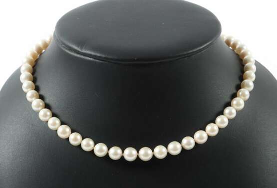 Matinee-Perlenkette Weißgold 585, Akoyazuchtperlenkette (D:… - Foto 1