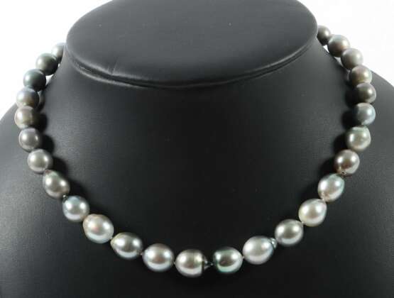 Perlenkette Langer, Österreich, modern, Perlen/Silber, die g… - Foto 1