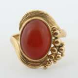 Ring mit Carneol modern, Gelbgold 750, ca. 6,43, besetzt mit… - photo 1