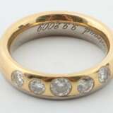 Ring mit Diamanten modern, Weiß- und Gelbgold 750, ca. 11,50… - фото 2