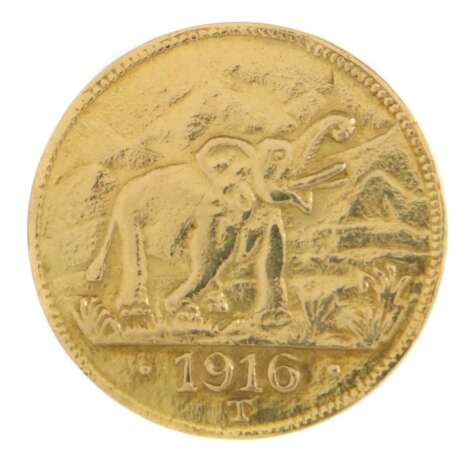 Deutsch-Ostafrika-Goldmünze 1916, T (Tabora), Gelbgold 750,… - Foto 1