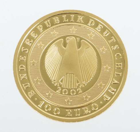 Erste deutsche 100 Euro-Goldmünze 2002, Feingold 999,9, ca.… - photo 2