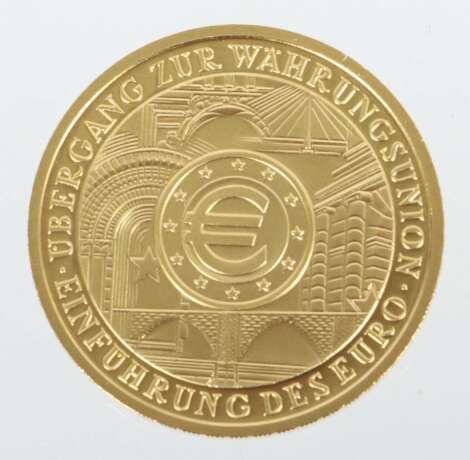 Erste deutsche 100 Euro-Goldmünze 2002, Feingold 999,9, ca.… - фото 1