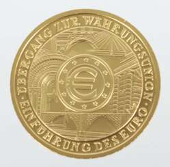Erste deutsche 100 Euro-Goldmünze 2002, Feingold 999,9, ca.…
