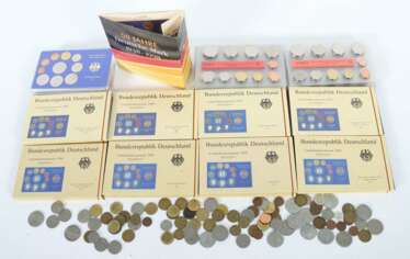 Sammlung deutscher Münzen 1950-2001, best. aus: 46x 10-tlg.…