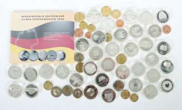 Sammlung Euro-Münzen Deutschland, 2002-2007, 62-tlg. best. a…