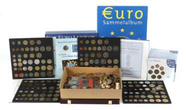Umfangreiche Sammlung Euro- und weitere Münzen 39x 2 Euro, 3…