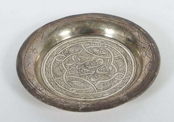 Untersetzer wohl Isfahan, Silber, ca. 80 g, runder Spiegel u… - фото 1