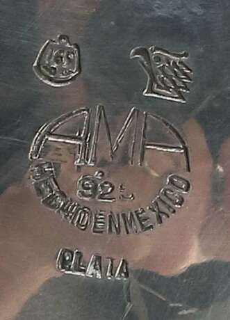 Kanne Mexiko, 20. Jh., Silber 925, ca. 745 g, runder perlban… - Foto 3