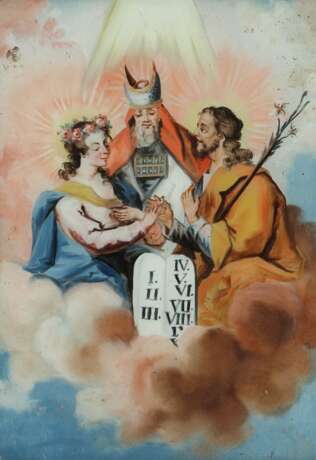 Hinterglasbild ''Hochzeit der Jungfrau Maria mit Josef'' 18.… - Foto 1