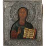 Ikone ''Christus Pantokrator'' mit Silberoklad Russland, 19.… - photo 1