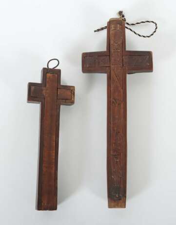 2 Reliquienkreuze Alpenländisch, 19. Jh., Holz, dreiviertelp… - Foto 2